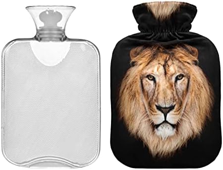 Бутилки с гореща вода с капак Beautiful Lion Чанта за топла Вода за Облекчаване на болки, Артрит, Възпаление на мускулите,