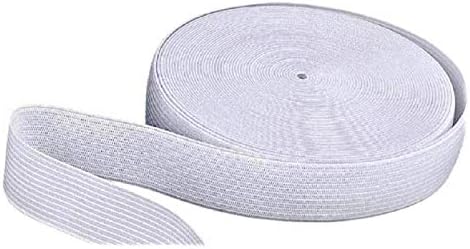 МНОГО еластична лента с ширина 1 сантиметър от 200 ярда (4 ролка 50 ярда), вязаной дъвка за шиене, направено в САЩ (черен)