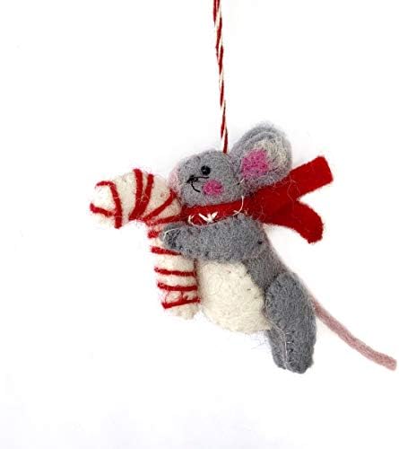 Мишка с Орнаменти от Леденцового Тръстика