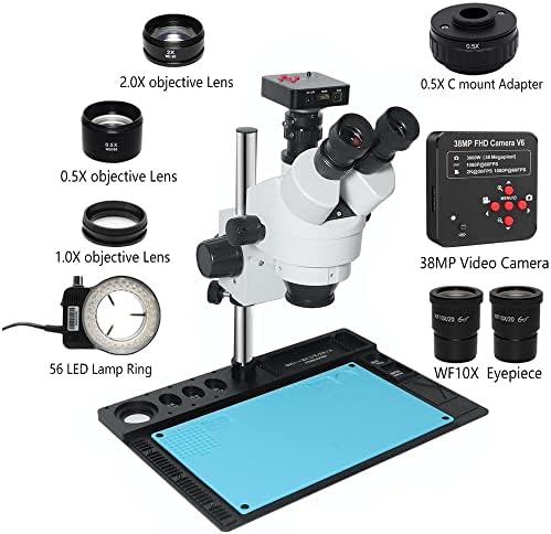 Адаптер за микроскоп Тринокулярный Стереомикроскоп с камера H_DMI 38MP VGA USB C-Mount CTV 0.5 X Обектив за Електронното