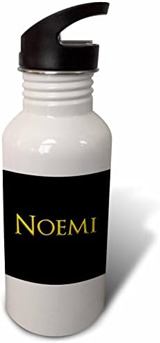 3дРоза Noemi е Популярно дамско Детско име в Америка. Жълто към черно - Бутилки за вода (wb_355688_2)