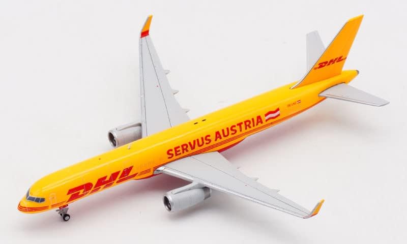 JC Wings SERVUS Австрия, за DHL за самолета Boeing B757-200PCF OE-LNZ 1/400, НАПРАВЕН ПОД НАТИСК, Готова модел