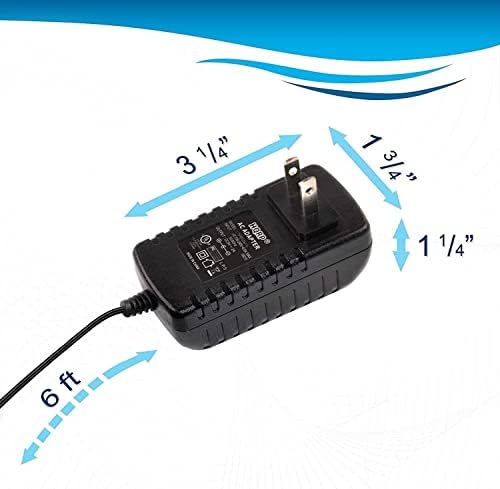 Адаптер за променлив ток HQRP 12, съвместим с Paslode 900477 PI-41-691US 404400 900400 900420 900421 900600 901000 902000 902200 405176 Pulse Гвоздезабиватель за рамкиране на Зарядно устройство захранване [е в ?