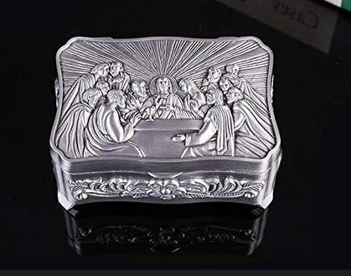 Anncus Европейската стилна метална ковчег за бижута креативна ретро християнска малък ковчег за бижута