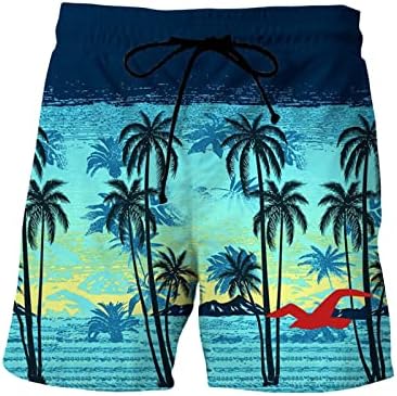 Bmisegm Летни Мъжки къси Панталони за Мъже Пролет-Лято Ежедневни Панталони С Принтом Спортни Плажни Панталони с Джобове от Мрежа
