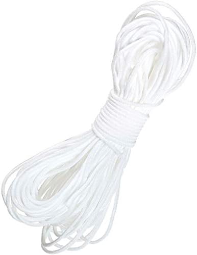 Еластичен шнур за маски, 30 ярда 1/8 инча, мек еластичен кабел, ушни панти за шиене, лента за колан за ръчно изработени