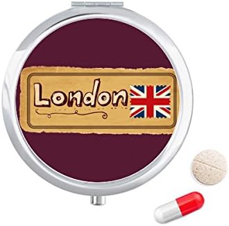 Юниън Джак Великобритания Лондонската Марка Британски Калъф За Хапчета В Джоба Кутия За Съхранение На Лекарства Контейнер