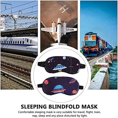 Healifty 2 Комплекта памучни очите за сън-Актуализиран Дизайн, Блокиращ светлина за сън, мек и удобен Нощен очите за мъже и жени, Blinder за пътуване/на сън / работа включва п