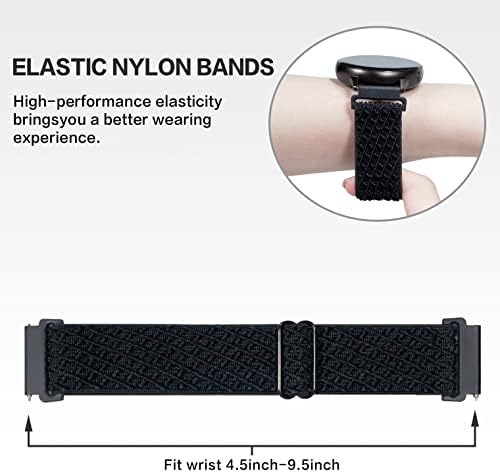 Sunnyson 6 Опаковки еластични мрежести ленти за часа, съвместим с Samsung Galaxy Active 2 Каишка за часовник / Galaxy Watch 4