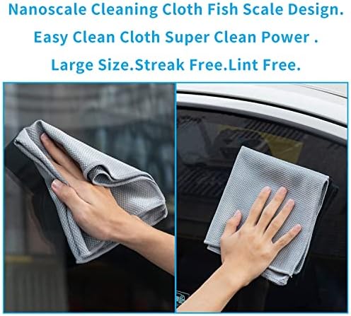 Наноразмерная Кърпа за почистване Лесно Почистване, Кърпа За почистване на прозорци и стъкла от микрофибър с риба Везни, Огледала