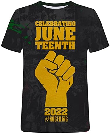 Annhoo Женска Тениска с кръгло деколте, Подарък За Щастливо Девятнадцатое юни, Ежедневни Блузи, Ризи, тениски с къс ръкав и принтом