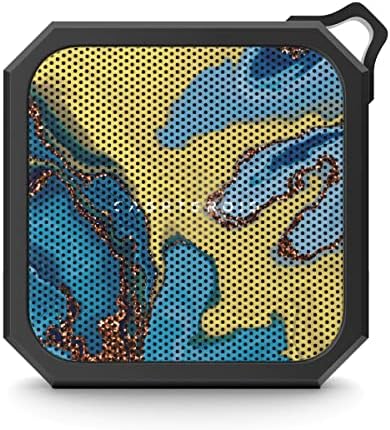 Мини-Водоустойчив Говорител CASETEROID Musoid - Жълто и Синьо Черен Мрамор с Един размер