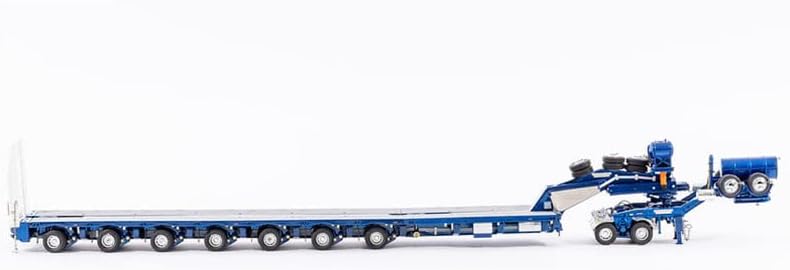 Сайтът ремарке Drake for Kenworth 7x8 с каруца 2x8 Metalic Blue 1/50, ХВЪРЛИ ПОД НАЛЯГАНЕ, Готов модел камион