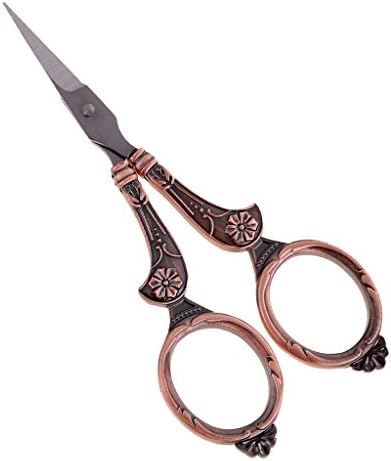 Jili Online 4,3 Vintage Ножици за шиене в Европейски Стил С Цветен модел, Ножици за бродиране, 2 цвят - Червен Бронз, както