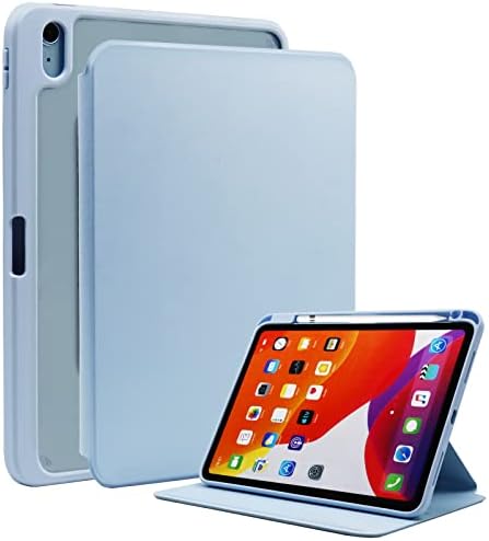 Калъф за iPad на 10-то поколение 2022 с Държач за Моливи, Bbjjkkz Прозрачна Делото, въртящи се на 360 Градуса Защитен Калъф Smart