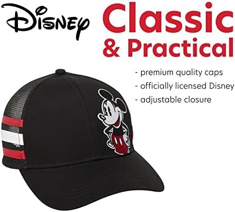 Мъжка шапка Disney с Мики Маус – бейзболна шапка със закопчалка на гърба, папина шапка