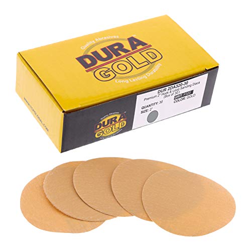 Шлифовъчни дискове Dura-Gold 2 с шкурка 320, отправни плочи тип Hook & Loop DA и о-меки накладки