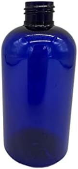 8 унции сини Бостонских пластмасови бутилки - 12 опаковки на Празни бутилки за еднократна употреба - Не съдържат BPA