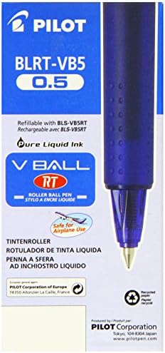 Pilot Vball 5 Прибиращ се топчета-rollerball с течни мастила 0,5 мм (Кутия от 12 броя) - Синьо