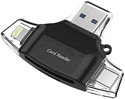 Смарт притурка на BoxWave, който е съвместим с Dell Latitude 5330 (смарт притурка от BoxWave) - Устройство за четене на SD карти AllReader, четец за карти microSD, SD, Compact USB за Dell Latitude 5330 - Черно