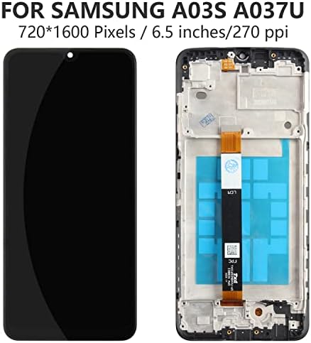 за Samsung Galaxy A03s A037U Подмяна на екрана SM-A037U LCD Сензорен дисплей Дигитайзер в събирането на A03S LCD рамка за Комплект от детайли (не за A037A A037W A037G и A03) (размер на 161 мм повече (