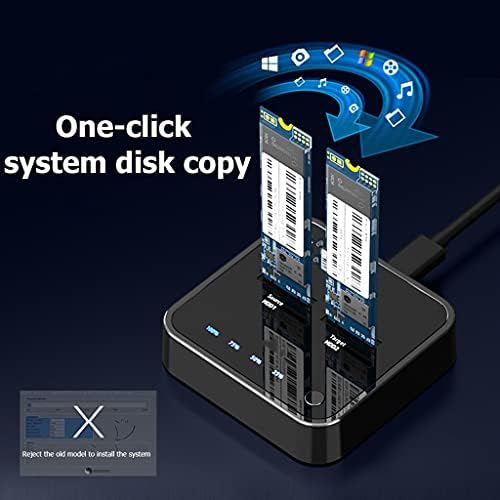 TBIIEXFL USB 3.1 Type C-M. 2 Зарядно устройство за външен твърд диск с две отделения с самостоятелен клониране, за
