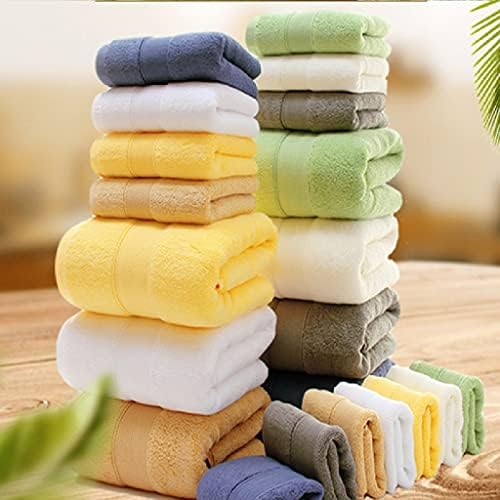SAWQF Комплект хавлиени кърпи от 3 теми, комплект кърпи от плътен памук, хавлиени Кърпи за Лице, кърпи за баня за възрастни, Гъба, Впитывающее кърпа за Баня, Костюм (Цвят