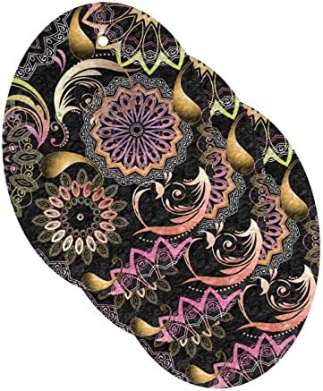 Натурална Гъба ALAZA Мандала в Етнически стил с цветя модел Пейсли, Кухненски Целлюлозные Гъба за миене на съдове, Санитарен