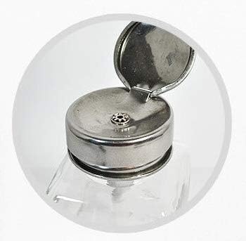 DL Професионална Бутилка-Опаковка от Прозрачно Стъкло с метална капачка и Мерными везни 6 унции / 180 мл (DL-C334)