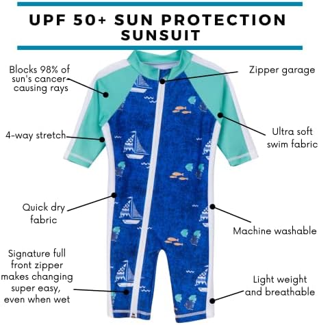 Слънцезащитен костюми за момчетата SwimZip UPF 50+ с дълъг ръкав (в различни цветове)