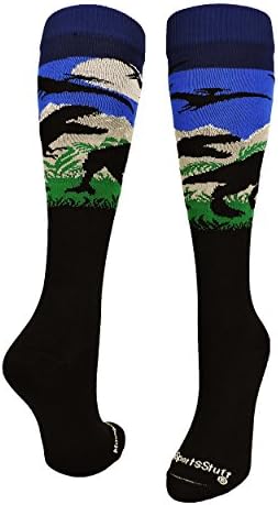 Чорапи с динозавром MadSportsStuff Wild T-Rex е на Върха на Подбедрицата