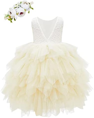 Cilucu/ Макси рокля-Пакет За малки момичета Без Ръкави, Рокли с цветя модел За момичета, С V-Образно деколте