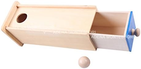 Кутия за съхранение на вещи Аден Монтесори, с чекмедже за съхранение на топки Монтесори