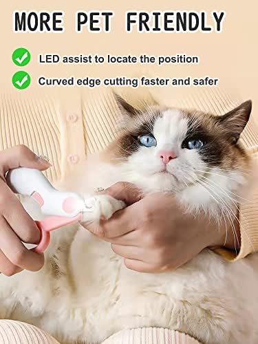 Ножица за нокти на домашни любимци с led подсветка, нокторезачки Котки за Малки Животни, е Професионален Инструмент, за да се