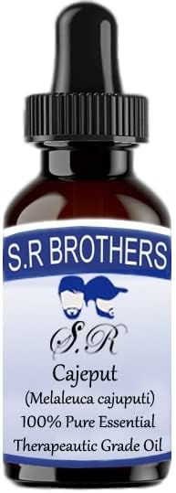 S. R Brothers Cajeput (Мелалеука Каджупути) Чисто и Натурално Етерично масло Терапевтичен клас с Капкомер