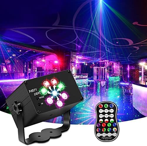 Лазерни лампи за сцена DJ Disco с стробоскопическим проектор 240 ефекти, мини-led UV-лампа за парти с дистанционно управление