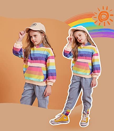 Пуловер с качулка за момичета и деца, Качулки, Детски Памучни Блузи с качулка за 2-7 години