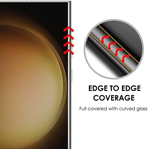 Akcoo [3 опаковки] Ультразащитная фолио за екрана на Galaxy S23 от закалено Стъкло, UV лепило върху целия