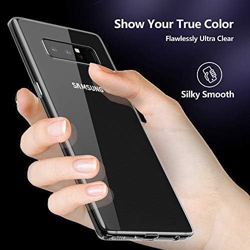 Калъф KEEPCA Galaxy Note 8 Прозрачен, Тънък От фин силикон с мека кожа, по-Гъвкав от TPU-гел, Леки Противоударные