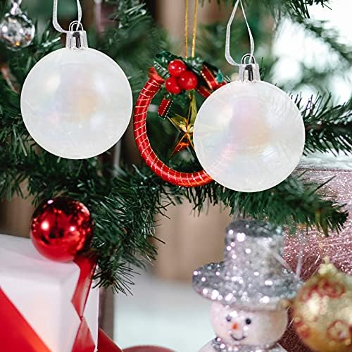 12шт Прозрачни Коледни Топки Нечупливи Пластмасови Топки, Коледни Декоративни Топки Подпори За Фотосесия на Коледна