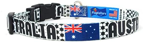 Нашийник за кучета | Футбол |Футбол / Futbol | Флаг Австралия | Xtra Large, Голям, Среден, малък, Много Малък | Произведено