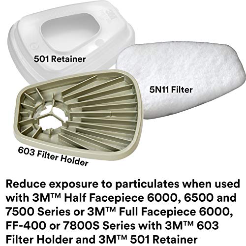 Филтър 3M респиратор N95, 5N11, еднократно, предпазва от твърди частици без маслена основа, се използва с респираторами