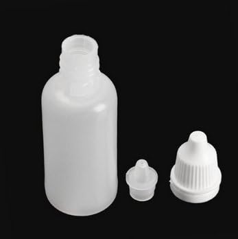 50ШТ 8 МЛ Прозрачни Пластмасови Празни бутилки с капкомер за изстискване (Капки с Втулка Може да се сваля) Контейнери за течности