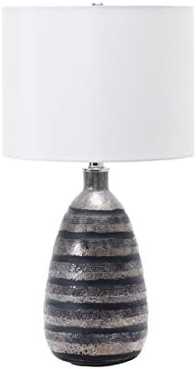 Стъклена Настолна лампа nuLOOM Home Chancey 25, Черна