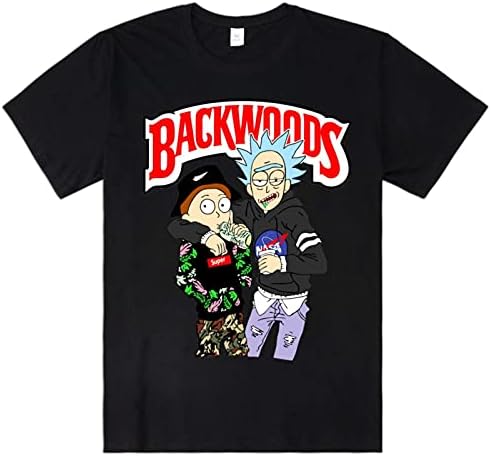 Мъжки t-shirt Ponsaki Stela & Morty Backwoods в стил хип-Хоп с Рапър, Ризи с Къс Ръкав