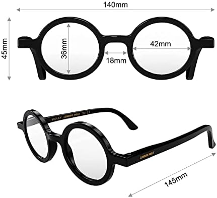 Очила LONDON MOLE® - Moley Blue Light Glasses Кръгли Очила на Компютърни Очила, Блокиране на Синя Светлина, Прозрачни