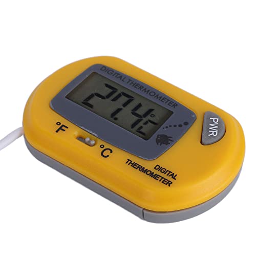 LCD Цифров Аквариумный Термометър, Регулируема Термометър за Аквариум с Датчик и Вендузата, Измерване на температурата на