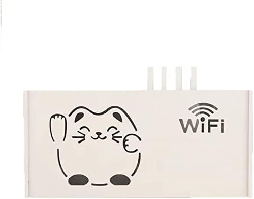 Монтиране на Окачен WiFi Рутер, Кутия за съхранение на Рутера от PVC, Декорация на Дома, за Рутер, Кабелен Органайзер, Зарядно Устройство За Съхранение, Лесна за Инстали
