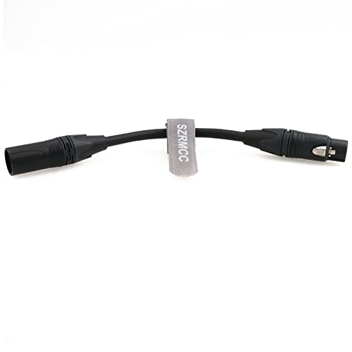 SZRMCC Балансиран XLR аудио кабел 4-пинов XLR съединители-3-пинов XLR мъжки Оригинален захранващ кабел на DMX С