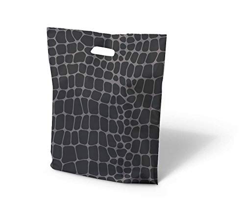 Лилави Пластмасови торбички за щанцоване Q & Crafts 12 x 15 с принтом Крокодил, Бутикови Чанти с дръжки по 100 броя в